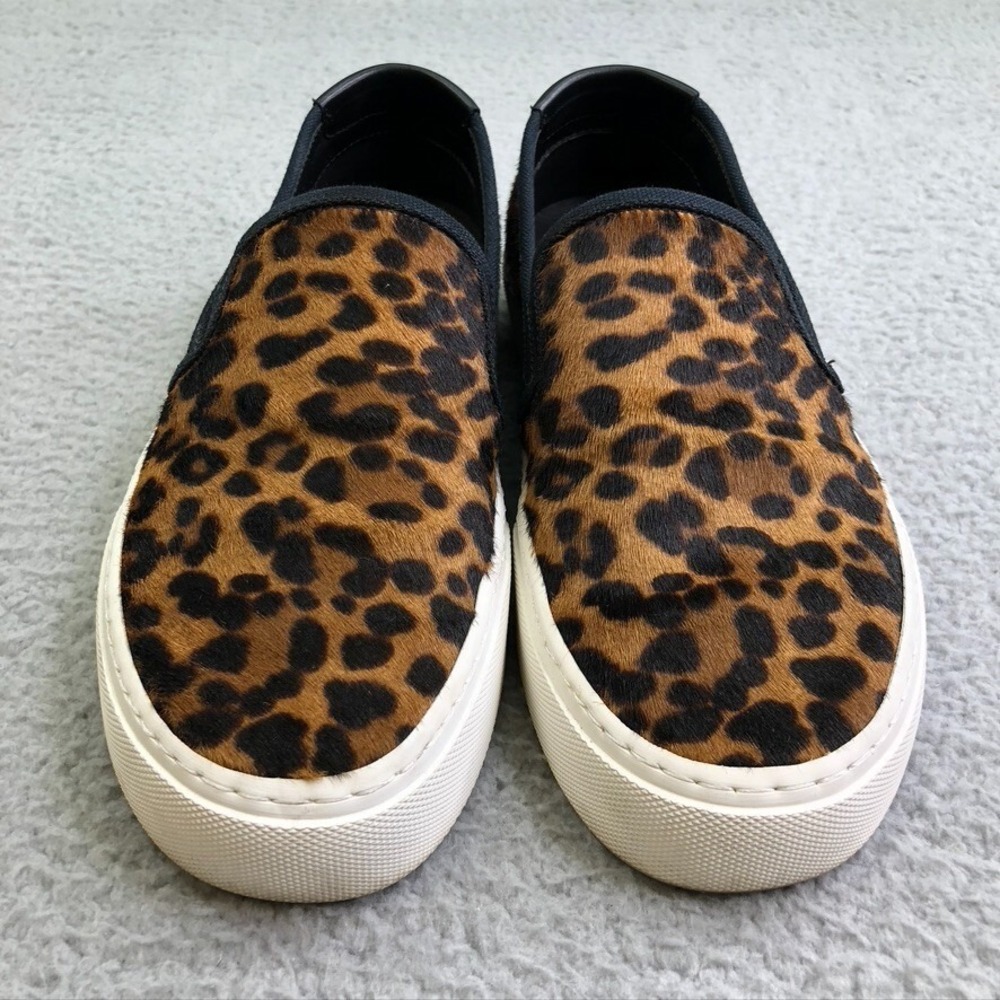 Saint Laurent Ponyhair Calf Sneakers Womens 38.5 8.5 Slip On Comfort Streetwear - Picture 4 of 13